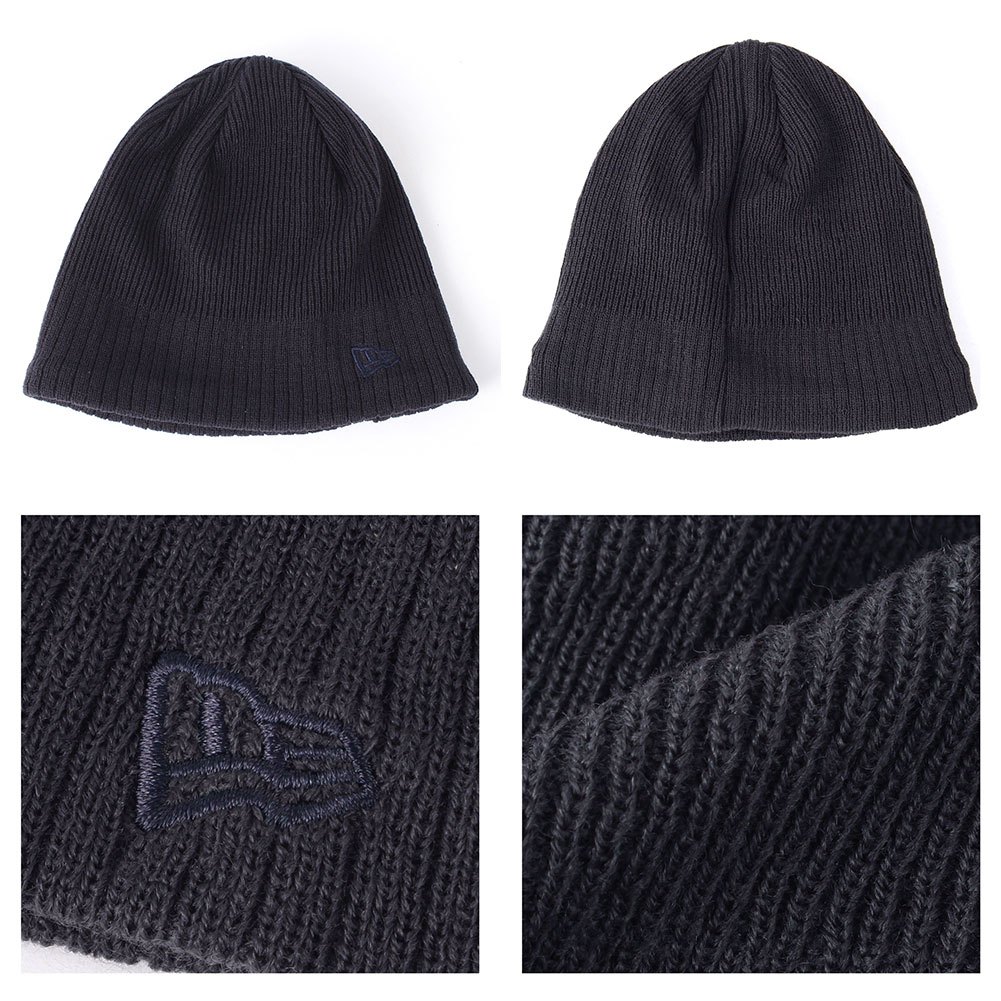 New Era Beanie Navy NE900 日本進口深藍色包頭毛帽左側logo深藍色內襯溫暖型號NE900