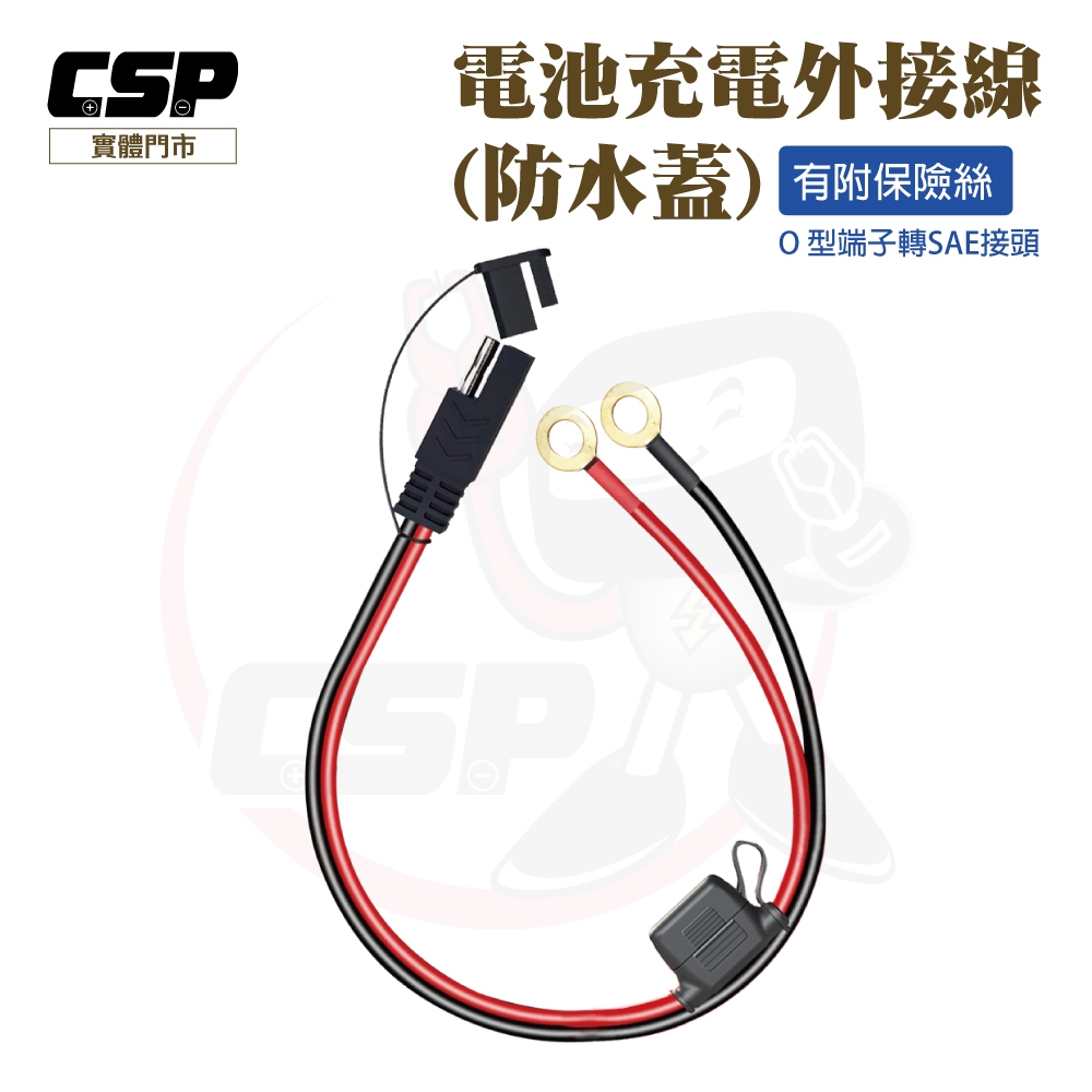 SAE 轉 O 型環終端線束,10AWG SAE 電池連接器 SAE 電池線,附 15A保險絲,適用於摩托車汽車童車