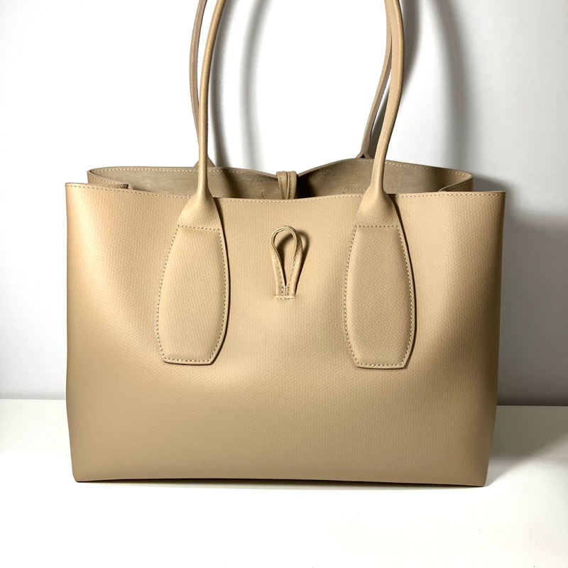 LONGCHAMP 手提包 等級B 米色 二手 寶物工廠 Treasure Factory