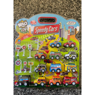 迷你迴力車場景10入 Q版小車場景 迴力車系列 商檢合格 生日禮物 兒童玩具