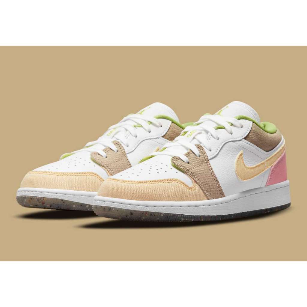 柯拔 Air Jordan 1 Low GS Multcolor DJ0341-100 AJ1 女鞋 粉紅 黃棕 甜彩