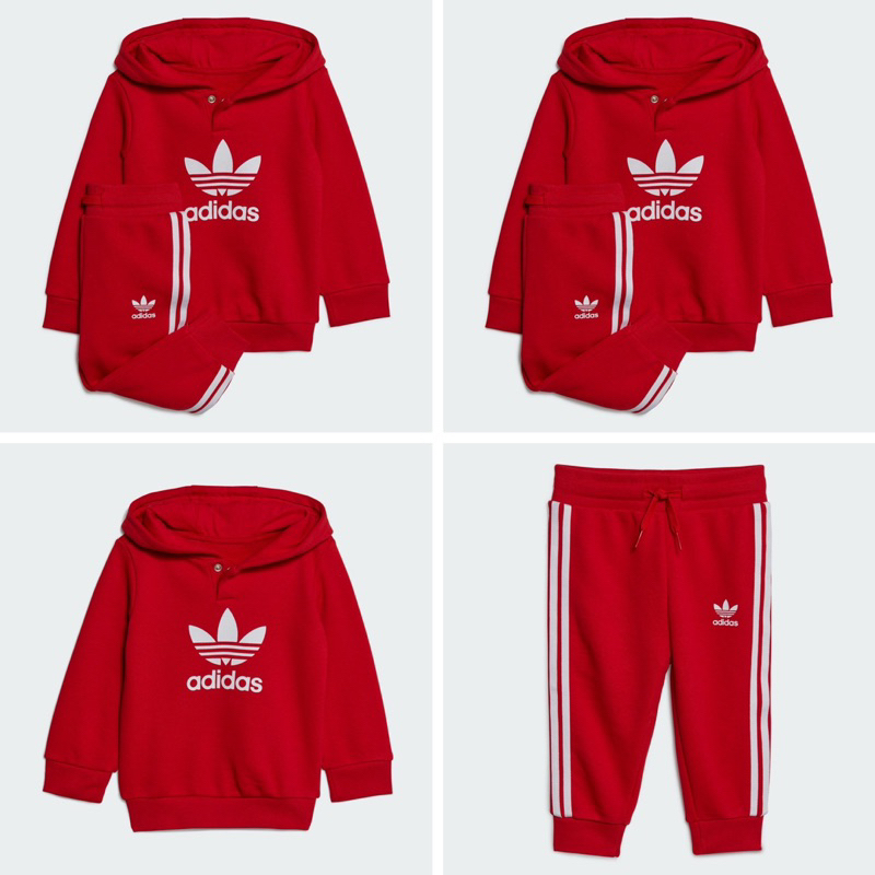 adidas originals愛迪達三葉草  小童紅色運動套裝 全新未拆正貨 IB8631 尺寸68~104 下單備註