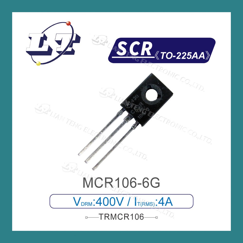 【堃喬】SCR MCR106-6G 400V/4A TO-225AA 矽控整流器 晶體 電子零件