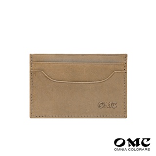 【OMC】微NG福利品-新品-變色-原廠價1100-歐洲植鞣革橫式卡片夾悠遊卡夾-卡其色