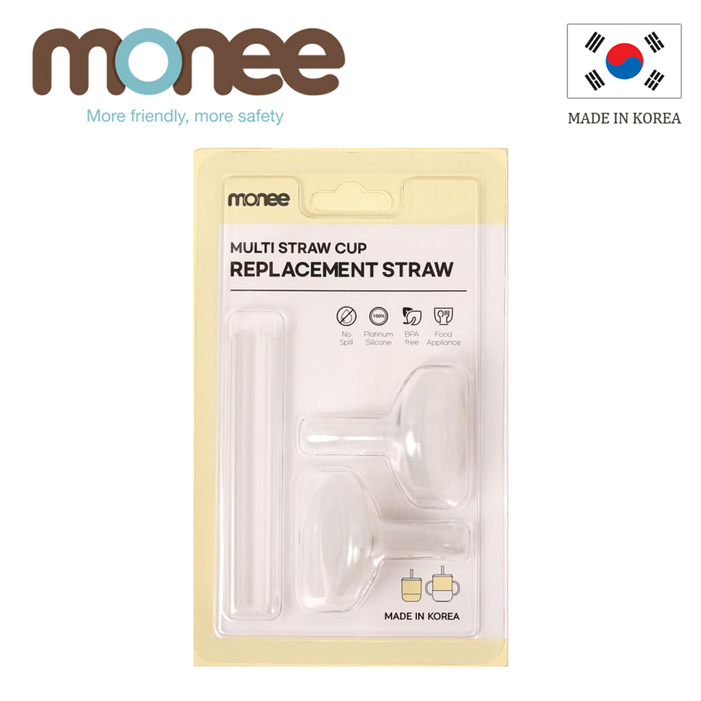 【韓國monee】配件 100%白金矽膠學習水杯 專用替換吸管組