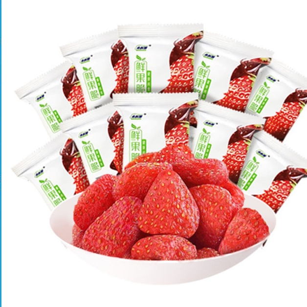 （賣爆了）凍幹草莓脆辦公室休閑小零食即食小吃草莓幹網紅水果幹果脯 海苔脆