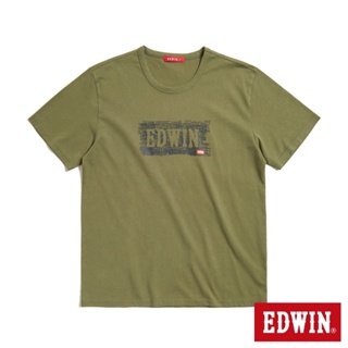 EDWIN 人氣復刻款 EDGE 細碎字LOGO短袖T恤(綠色)-男款