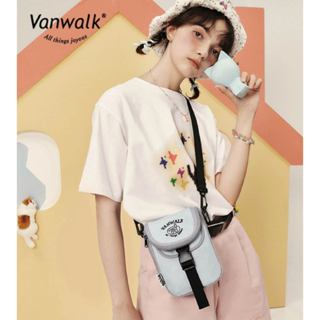 🍒《VANWALK》🍒 台灣官方 Lazy cat 系列《美式酷少女斜背手機包》