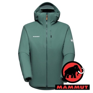 【MAMMUT 長毛象】Rime男彈性保暖連帽化纖外套『深玉石綠』1013-02110