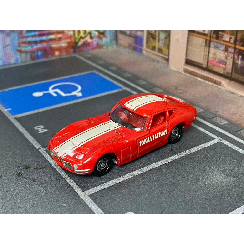 TOMICA-A18-無盒戰損-組立工廠-TOYOTA 2000GT-白線紅