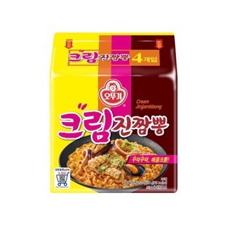 『韓日食糖』現貨❗️韓國🇰🇷 Ottogi 不倒翁 特濃起司金海鮮炒碼麵 1包4入 奶油海鮮拌麵 起司海鮮拌麵 乾麵
