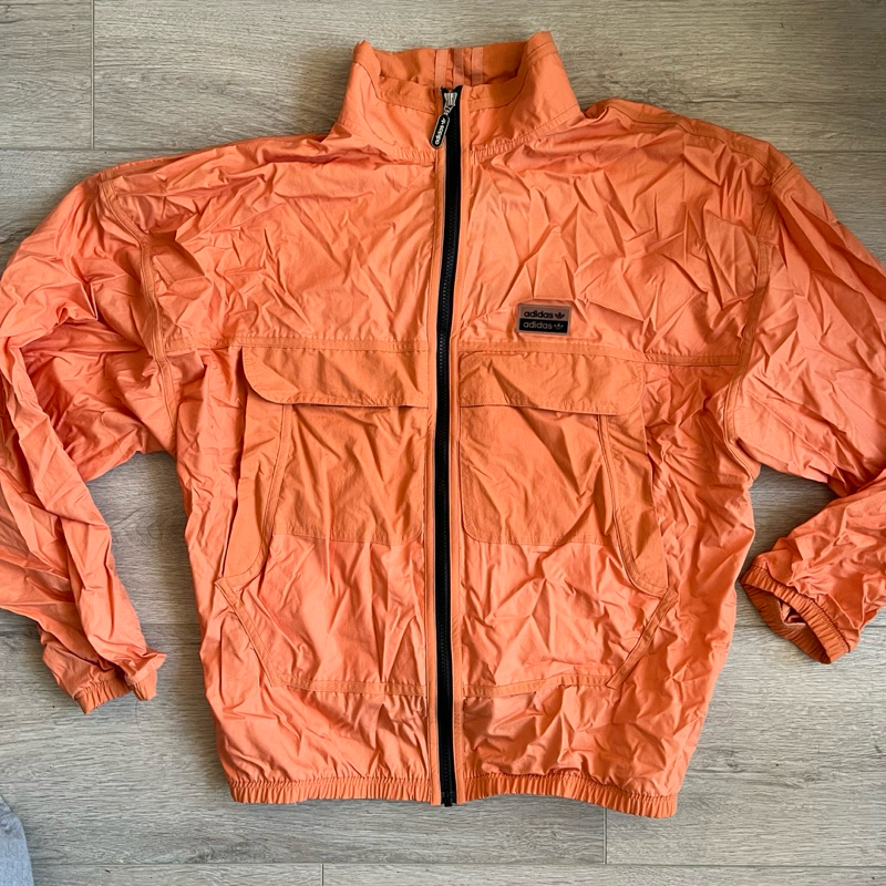 Adidas 運動外套 教練外套 全新正品 男 L號 橘色