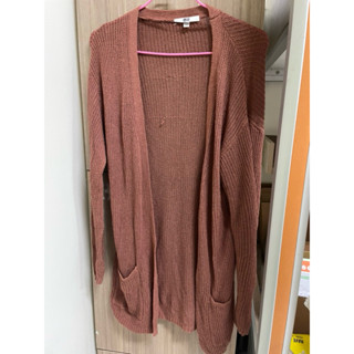 二手女裝 UNIQLO紅棕女針織外套