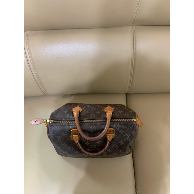 LV 經典Monogram SPEEDY 25 手提/斜背波士頓 包