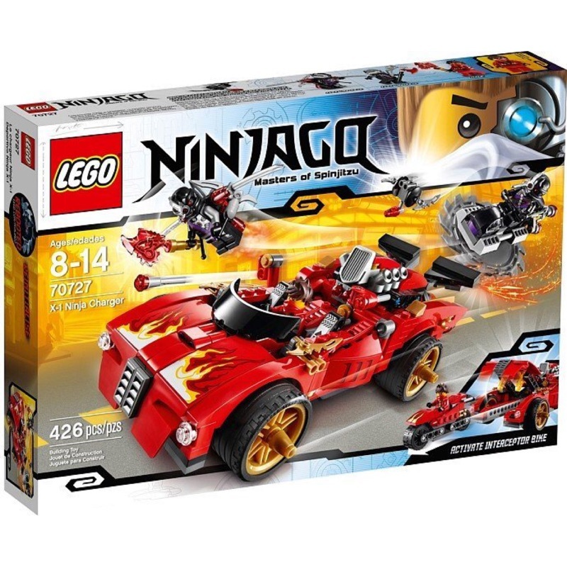 LEGO 樂高 70727 X1 忍者電極跑車 Ninja Charger 二手盒組 紅色忍者 紅色跑車