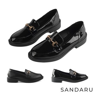 山打努SANDARU-樂福鞋 尖頭馬銜釦皮革紳士鞋