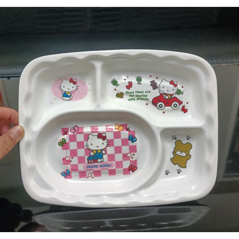[若夢愛環保]9.9新~三麗鷗hello kitty餐盤/分隔餐盤/兒童餐具