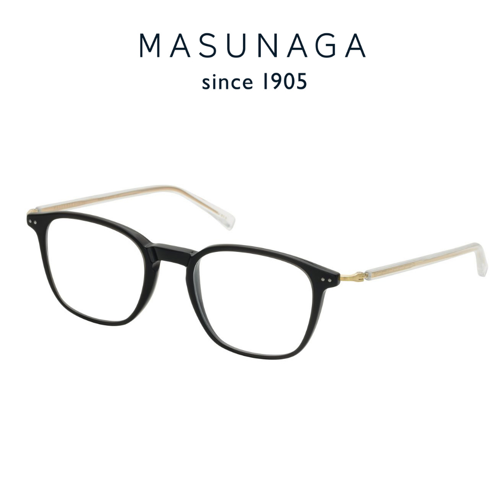 MASUNAGA 增永眼鏡 GMS-829 #59 (黑/透明/金) 眼鏡 鏡框 【原作眼鏡】