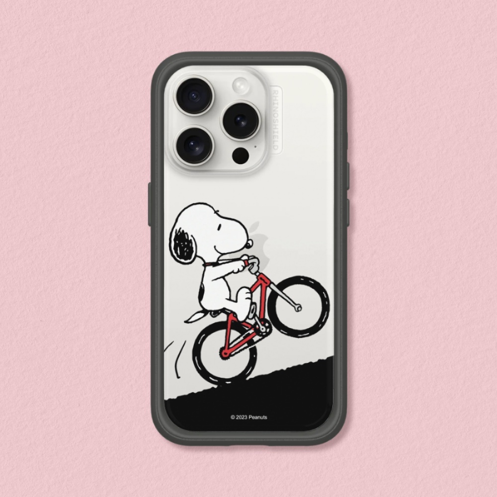 犀牛盾 適用iPhone Mod NX邊框背蓋手機殼∣Snoopy史努比/騎腳踏車