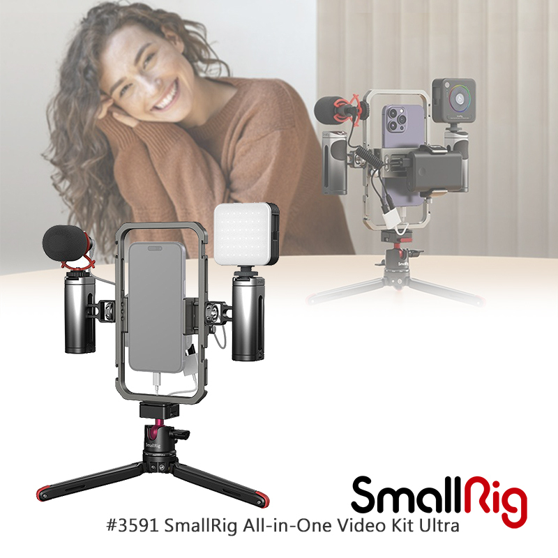 ◎兔大叔◎ 含稅 SmallRig 3591 C 全能 手機 提籠 麥克風 補光燈 腳架 套組