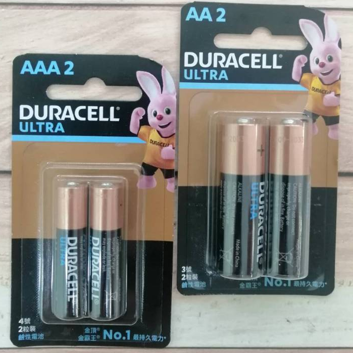 DURACELL 金頂 金霸王 ULTRA鹼性超能量電池  鹼性電池 3號2入 /4號2入 /3號8入 /4號8入