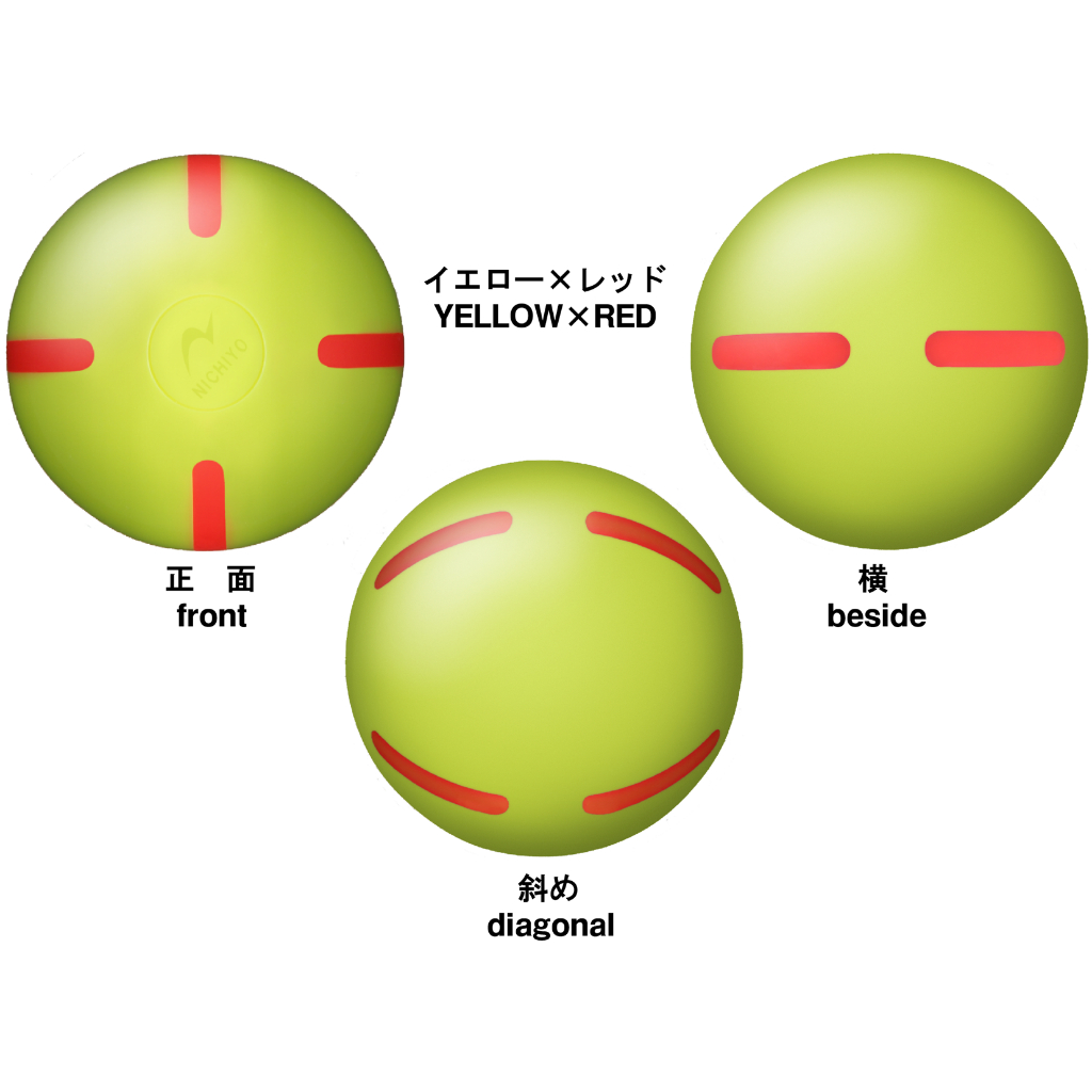 地面高爾夫球球　NICHIYO日本　地面高爾夫球「Strike Line Ball」GG72黄色・地面高爾夫設備