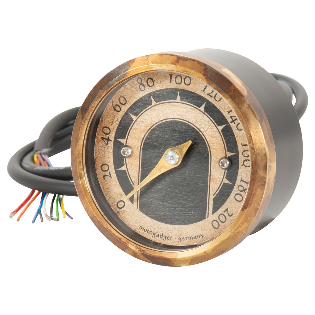 【德國Louis】Motogadget 復古多功能儀表 舊化風格重機圓形指針表儀錶速度計馬表數位碼表編號60180018