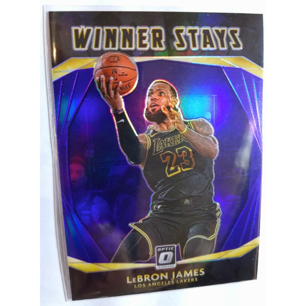 NBA 籃球 湖人 Panini OPTIC WINNER STAYS LEBRON JAMES 閃亮 紫亮特卡 球員卡