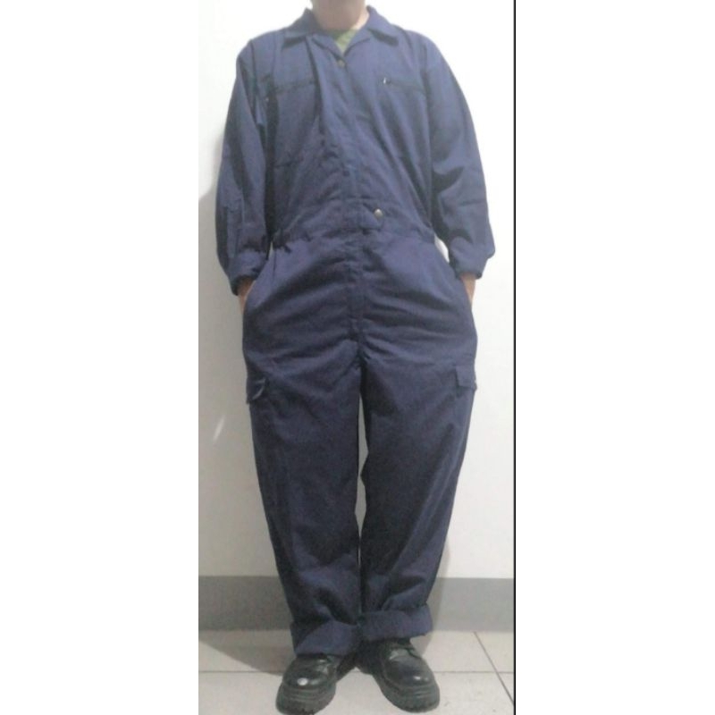 潮牌 onger 寬鬆版 連身服 工作服 工裝服  (海軍藍)