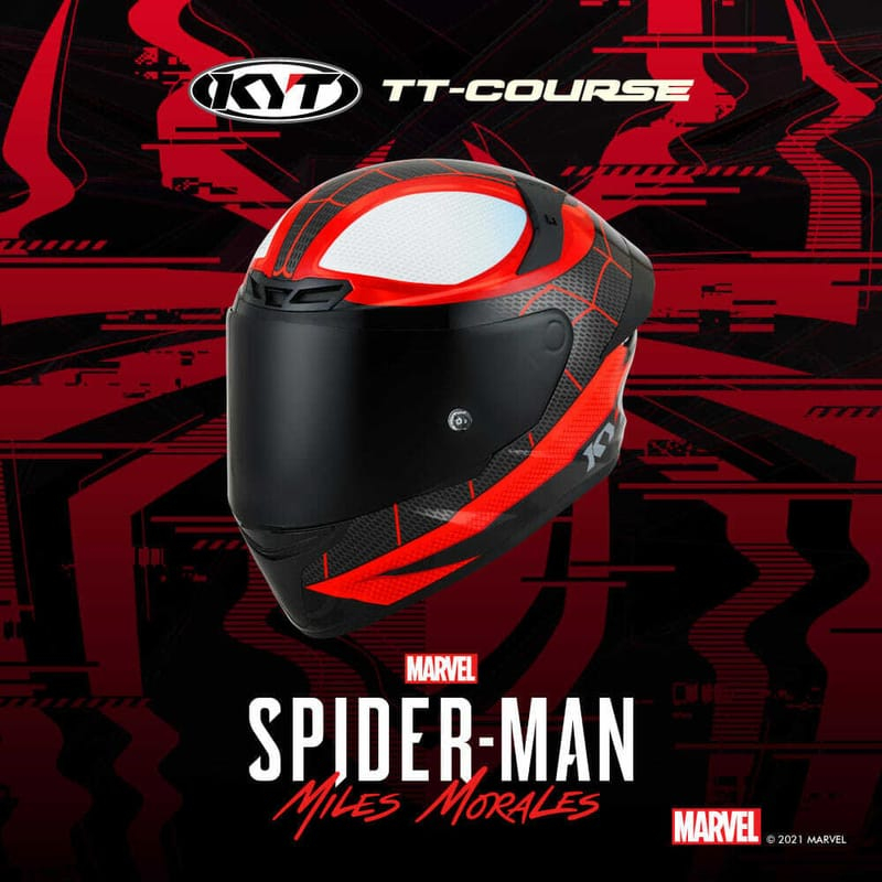 KYT TTC TT-Course 邁爾斯終極蜘蛛人 黑色蜘蛛人 限定 全罩式安全帽 漫威 蜘蛛人 全罩式 安全帽