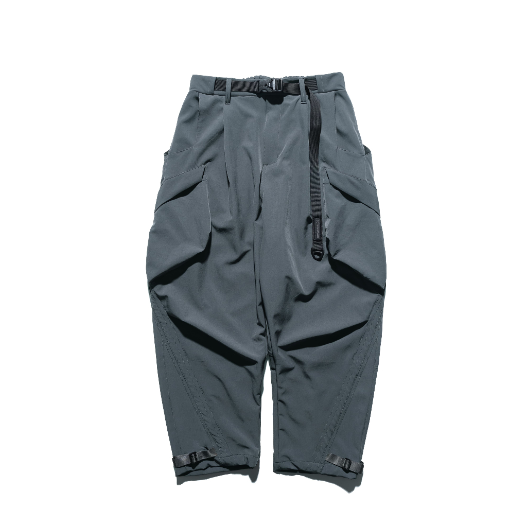 nihongdao ● OCTO GAMBOL - Sukkiri Vertical Pants(Grey Green)