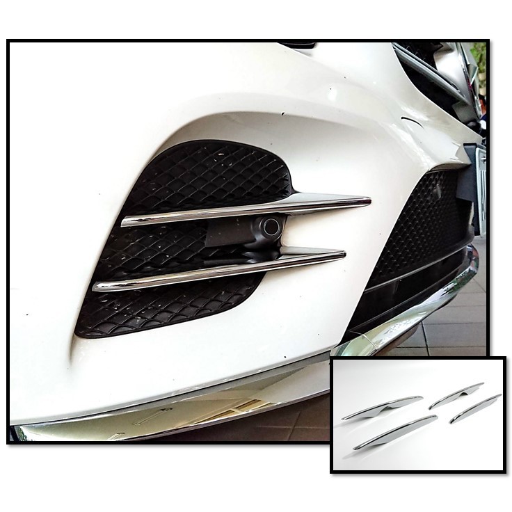 圓夢工廠 Benz 賓士 GLC X253 GLC250 GLC350 2015~2019 鍍鉻 前保桿通風網 下巴飾條