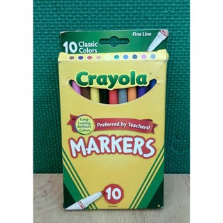 [ 二手用品 ] 10色 美國 Crayola 繪兒樂 彩色筆