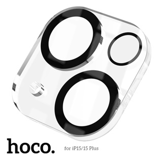 hoco. iP15 / iP15 Plus 3D全包夜拍圈鏡頭膜 (G13)黑色 iPhone鏡頭保護貼 【兩入組】