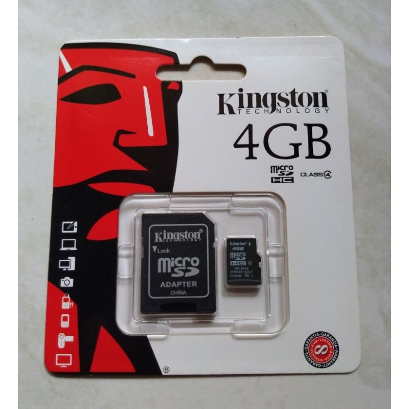Kingston金士頓 microSD 4G記憶卡 C4 全新品