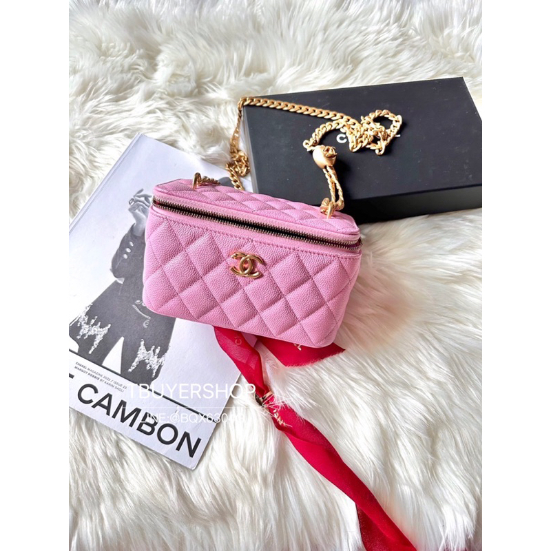 [Tbuyershop] 台灣現貨🍀 Chanel 愛心調節 粉色 復古金 荔枝皮 長盒子
