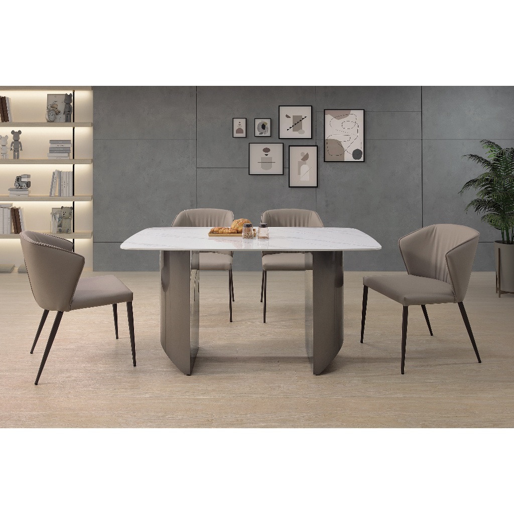 【全台傢俱】HY-24 威爾4.7尺岩板餐桌 / 威爾餐椅 家具工廠批發價優惠