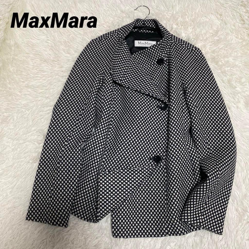 二手 - 義大利 MaxMara 深海軍藍羊毛夾克 36