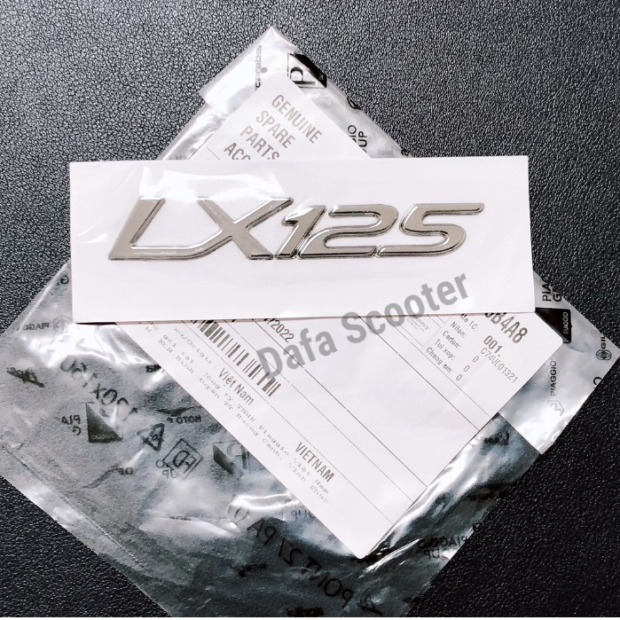 【大發】Vespa原廠進口 LX125 右側 電鍍 LX125 貼紙