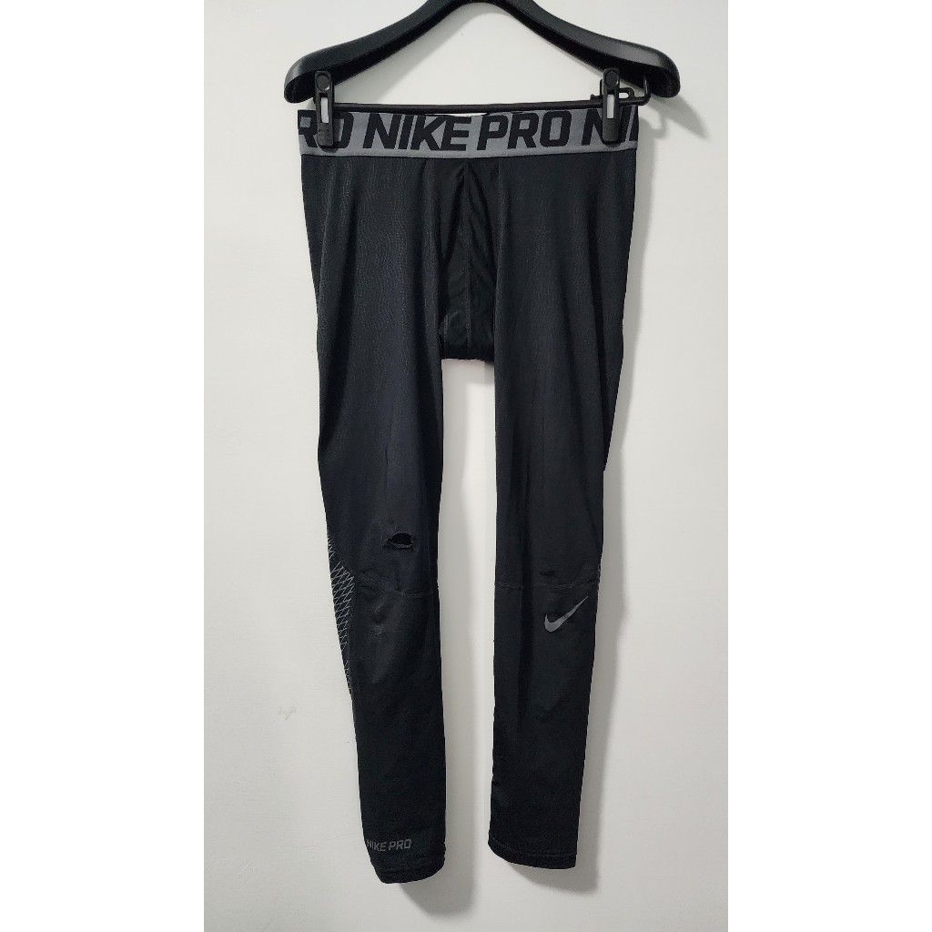 Nike pro 黑色 吸濕排汗 保暖 運動 長褲 束褲 緊身褲 柬埔寨製