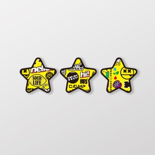 兄弟STAR/黃/車貼、軟磁 SunBrother孫氏兄弟 3M 反光貼紙 防水貼紙 車貼貼紙 軟性磁貼