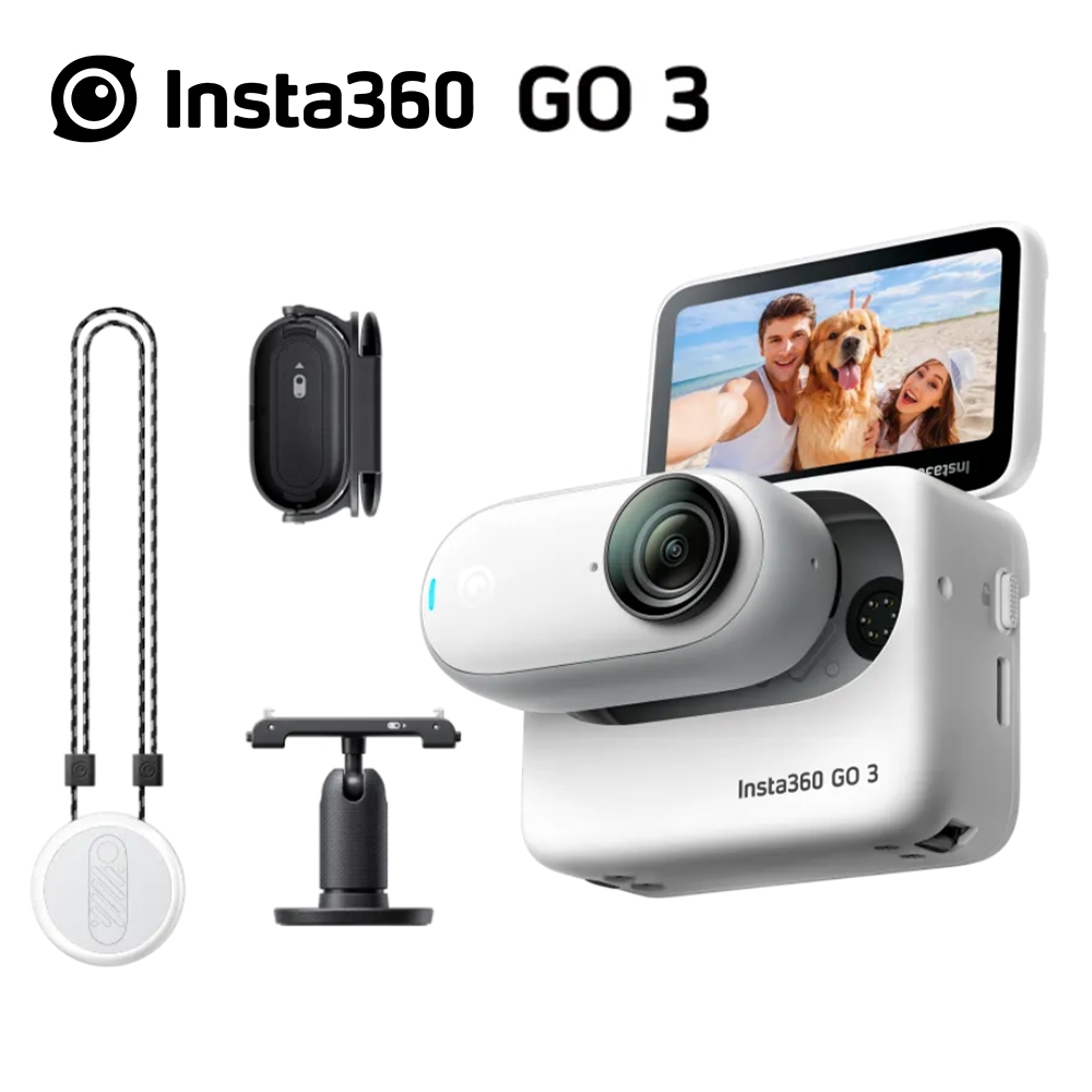 【eYe攝影】現貨 送自拍桿 128G Insta360 go 3 POV 翻轉螢幕 攝影機 運動相機 IPX4 靈動白