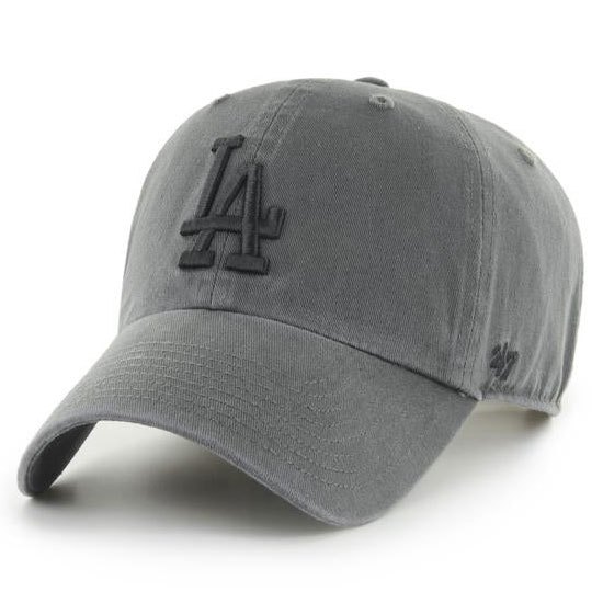 【'47 Brand】MLB DODGERS '47 CLEAN UP 洛杉磯 道奇 老帽 / 棒球帽 (碳灰x黑色)