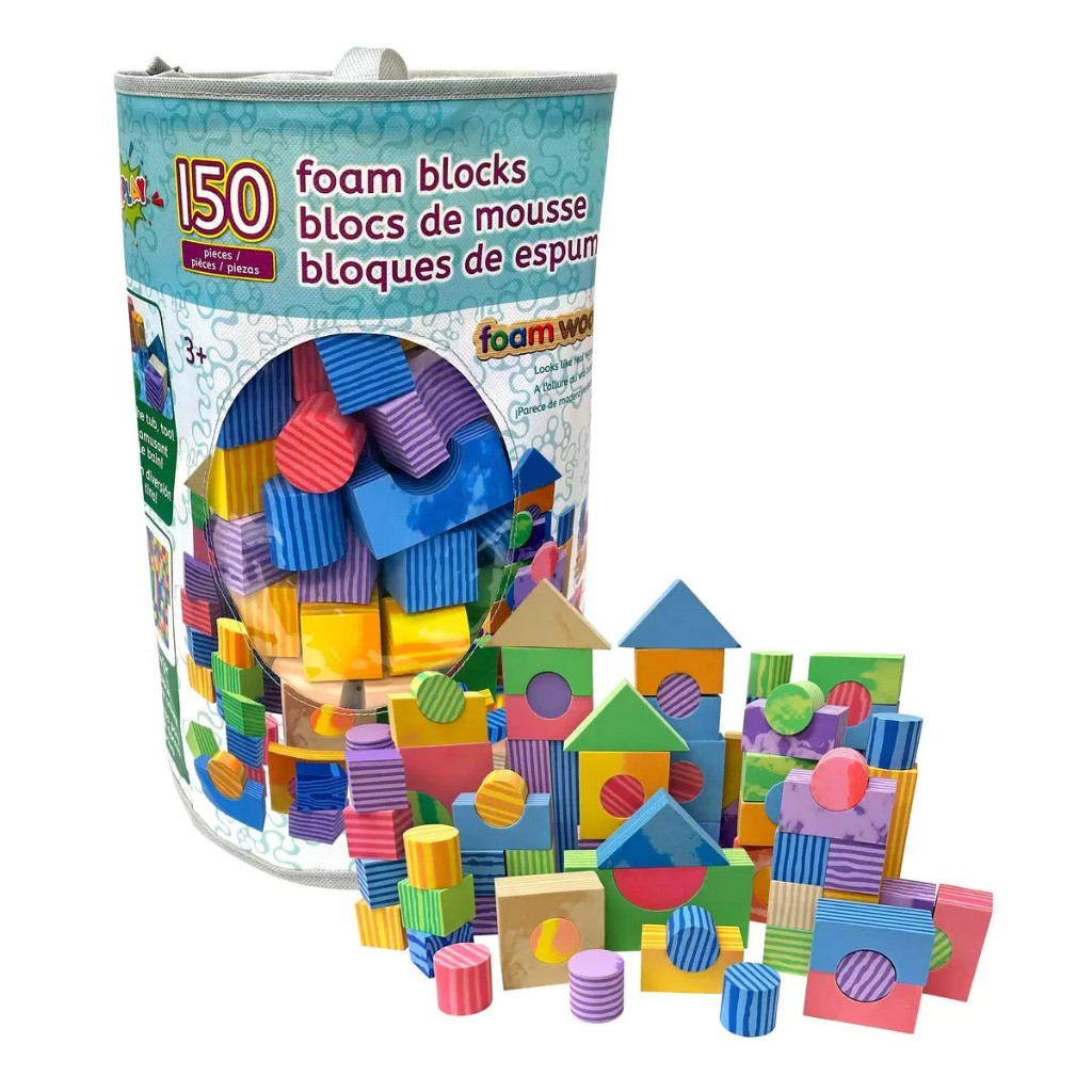 泡棉木紋積木 150件組 玩具 積木 #1601378
