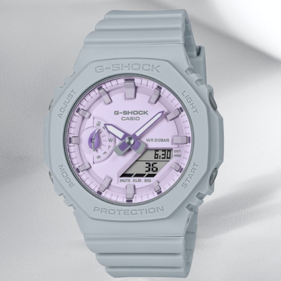 CASIO卡西歐 G-SHOCK 自然風 優雅紫 八角形錶殼 GMA-S2100NC-8A_42.9mm