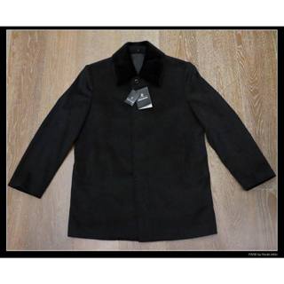 【MONTAGUT】法國 夢特嬌 黑色 大衣 古著 羊毛 保暖 排釦 混織 復古 鈕扣 抓毛絨 西裝外套 Jacket