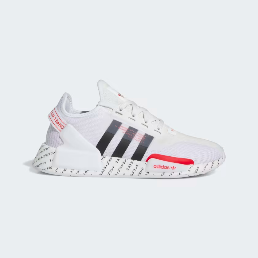 【小八】Adidas NMD R1 V2 White Red 白紅 日文 ID2853