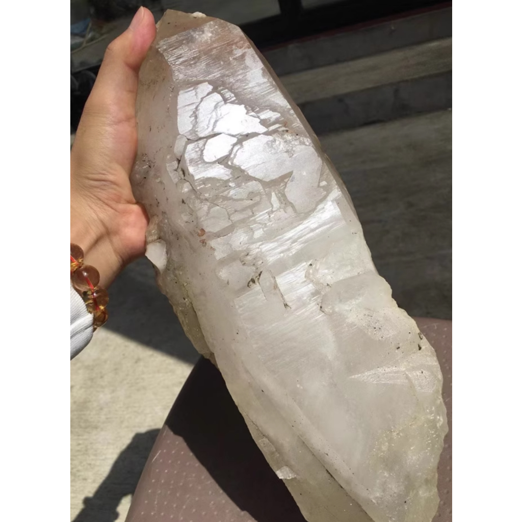 6.1kg天然白水晶標本骨幹原石擺件 一物一圖水晶寶石