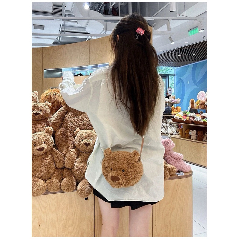 現貨-2024新款 少女包 女孩包 側背包 女童 可愛熊熊 毛絨包 小熊側背包 斜跨包 玩偶包