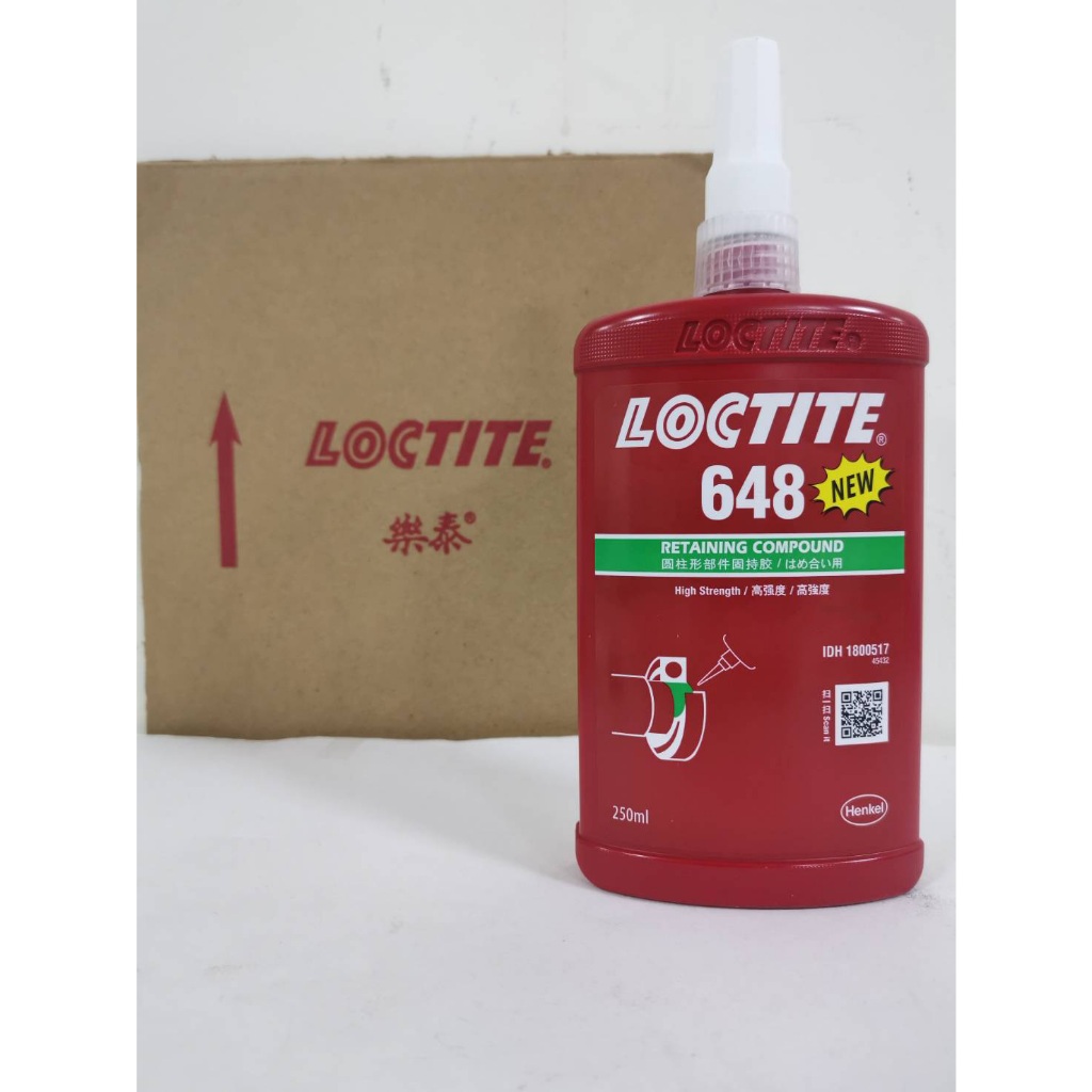 『可分裝』原廠公司貨樂泰LOCTITE 648 圓形配件固定膠(中黏度) 綠色厭氧膠 缺氧膠  250ml❗未稅❗